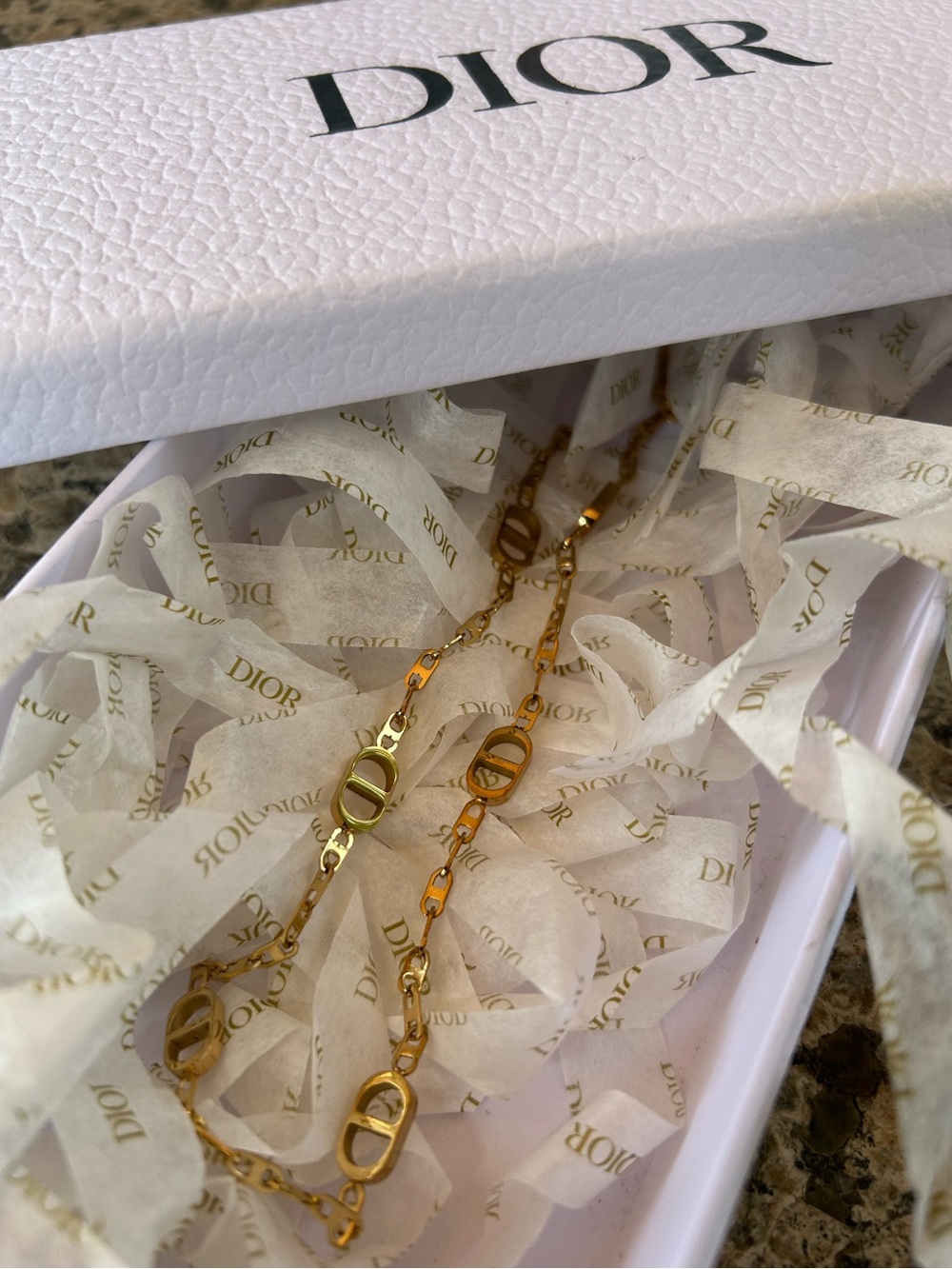Dior Gold-Tone Link Necklace